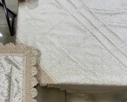 شرشف طاولة وسط + 4 وجه اسكمله سادة مخمل CNC ثقيل FH23 شرشف طاولة وسط + 4 وجه اسكمله سادة مخمل CNC ثقيل FH23