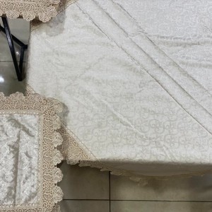 شرشف طاولة وسط + 4 وجه اسكمله سادة مخمل CNC ثقيل FH23 شرشف طاولة وسط + 4 وجه اسكمله سادة مخمل CNC ثقيل FH23