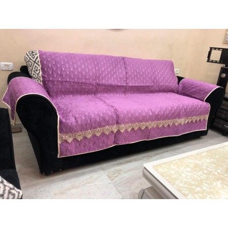 طقم وجوه - وجه كنب مخمل دانتيل ارضية مع ظهر مع يد كامل 9 مقاعد