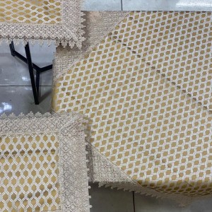 شرشف طاولة وسط + 4 وجه اسكمله خلية نحل شرشف طاولة وسط + 4 وجه اسكمله خلية نحل