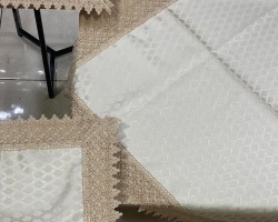 شرشف طاولة وسط + 4 وجه اسكمله خلية نحل