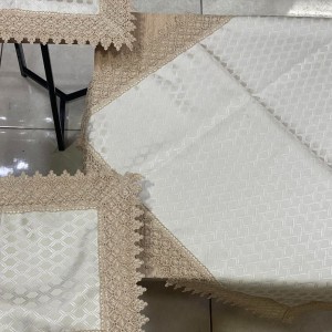 شرشف طاولة وسط + 4 وجه اسكمله خلية نحل شرشف طاولة وسط + 4 وجه اسكمله خلية نحل