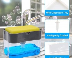 علبه سائل جلي مربع مع ليفه كبس علبه سائل جلي مربع مع ليفه كبس