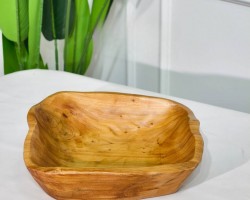 صحن جاط مجور مربع خشب هندي طبيعي بامبو 8 انش 20.5 سم صحن جاط مجور مربع خشب هندي طبيعي بامبو 8 انش 20.5 سم