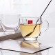 طقم كاسات شاي زجاج شفاف مع يد 6 قطع LIFE VOGUE