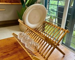 مشك صحون خشب بامبو طبقتين xin zhu