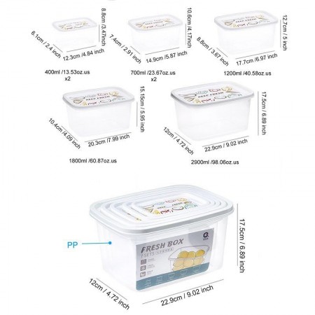 طقم طبروير/ تبروير بلاستيك 10 قطع احجام متعددة مدور ومربع