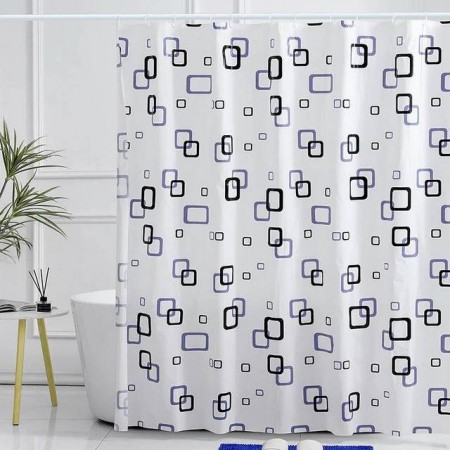 ستائر حمام وتر بروف مطبع مقاس 180 × 180