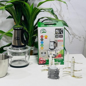 فرامة ملوخية وخضار ولحوم وعجانه جولدين ستانلس 3.8 لتر 3000 وات 6 في 1 موديل AL-8235 فرامة ملوخية وخضار ولحوم وعجانه جولدين ستانلس 3.8 لتر 3000 وات 6 في 1 موديل AL-8235