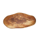 صحن بيضاوي مجور خشب ثقيل 26 × 13 × 5 سم صناعة يدوية