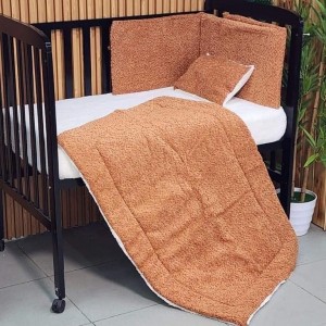 داير تخت بيبي شتوي سرايا 4 قطع لحاف ملف مخدة داير تخت