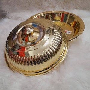 جاط مقلوبة - تقدبم طعام مع غطاء ذهبي 40  سم