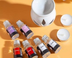 طقم مبخرة مع شمعتين وعلب زيت 9 قطع طقم مبخرة مع شمعتين وعلب زيت 9 قطع