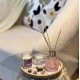 طقم مبخرة مع شمع هدية معطر عيدان + 3شمع + كاستين