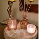 طقم مبخرة مع شمع هدية معطر عيدان + 3شمع + كاستين