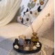 طقم مبخرة مع شمع هدية معطر عيدان + 3شمع + كاستين