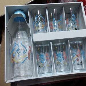 طقم كاسات شراب مع قارورة رمضان 7 قطع طقم كاسات شراب مع قارورة رمضان 7 قطع