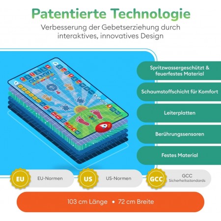 سجادة تعليم الصلاة الاكترونية للاطفال موديل z10 سجادة تعليم الصلاة الاكترونية للاطفال موديل z10
