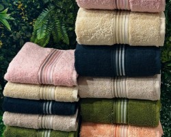 بشكير بامبو تركي قطن ثقيل 50 × 90 سم بشاكير سادة محزز الوان على الطرف عتبة بشكير بامبو تركي قطن ثقيل 50 × 90 سم بشاكير سادة محزز الوان على الطرف عتبة