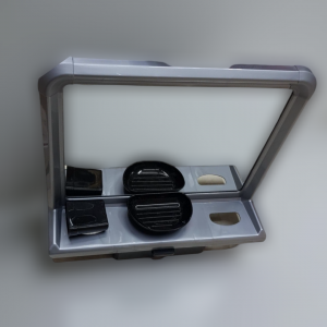 مراه زجاج اطار بلاستيك 40*50 سم مع جارور Lamsa 