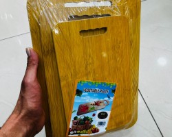 طقم الواح فرم خشب بامبو 3 قطع شكل مستطيل يد مدمجة 16×26 + 20 × 30 + 24 × 35 سم