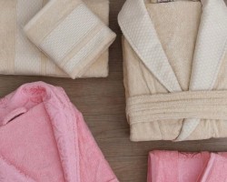 طقم روب / رواب حمام -  برنص دبل 6 قطع ميني مون  لوفينا Mini Moon