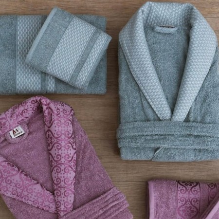 طقم روب / رواب حمام -  برنص دبل 6 قطع ميني مون  لوفينا Mini Moon