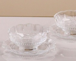 طقم صحون مكسرات 12 قطعة صحون فواكه زجاج شفاف مدور مشرف محزز مع استكانات 6+6 قطعة طقم صحون مكسرات 12 قطعة صحون فواكه زجاج شفاف مدور مشرف محزز مع استكانات 6+6 قطعة