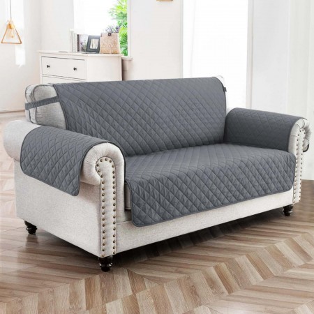 طقم - وجه غطا كنب / كفر كنب كامل 7 مقاعد مع ايدي مايكروفايبر لون سكني