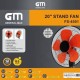 مروحة 20 انش خمس شفرات GM 85watt FS-4501 مروحة 20 انش خمس شفرات GM 85watt FS-4501