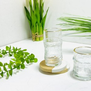 طقم كاسات عصير وسط مع بطن منفوخ دبل بينهما مثلج حز ذهبي 12 قطعة طقم كاسات عصير وسط مع بطن منفوخ دبل بينهما مثلج حز ذهبي 12 قطعة