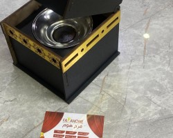 مبخرة من بديل الخشب شكل الكعبة مع زخارف cnc مذهبة مبخرة من بديل الخشب شكل الكعبة مع زخارف cnc مذهبة