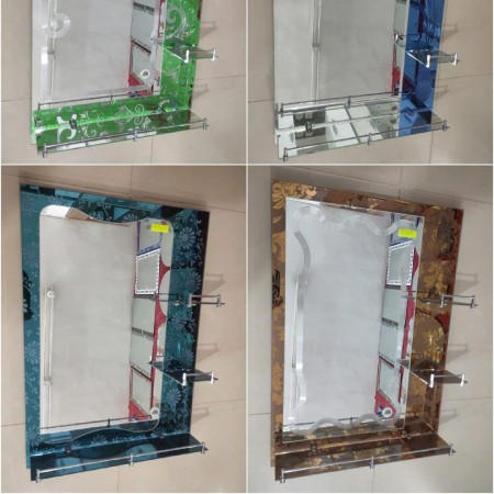 مرايا / مرايه حمام سكوريت زجاج مع رف