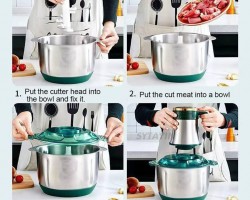 فرامة ملوخية تيفولينا وخضار ستانلس 3 لتر - 1200 واط - 5 سرعات  tefolina Chopper  FD-322 / HEM-211