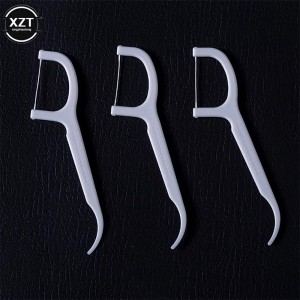 عيدان تنظيف اسنان بلاستيك مع خيط 100 قطعة عيدان تنظيف اسنان بلاستيك مع خيط 100 قطعة