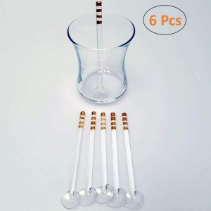 معالق قرفة ذهبية حجم صغير عدد 6 قطع