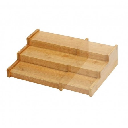 ستاند خشب بامبو 3 درجات صغير لتنظيم الاشياء والبهارات