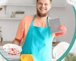 طقم ليفة جلي 4 قطع خريص سلفر ZIMGIHUN طقم ليفة جلي 4 قطع خريص سلفر ZIMGIHUN