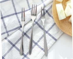 طقم شوك ستانلس ستيل ثقيل سادة حجم صغير