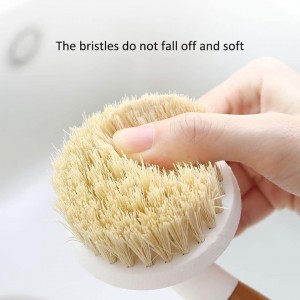 فرشاة مجلي / تنظيف راس دائري بلاستيك يد خشب بامبو فرشاة مجلي / تنظيف راس دائري بلاستيك يد خشب بامبو