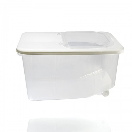 علبة سكر - بقوليات بلاستيك شفاف مع عجل 11 لتر