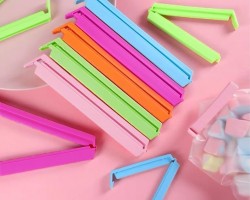 كرت ملاقط تخزين / اغلاق اكياس بلاستيك ملون 7 قطع