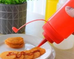 طقم علب سيروب - صوصات - 6 قطع بلاستيك ملون 