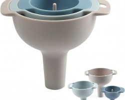 طقم محكان - قمع 3 قطع بلاستيك تركي مع علاقة