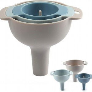 طقم محكان - قمع 3 قطع بلاستيك تركي مع علاقة