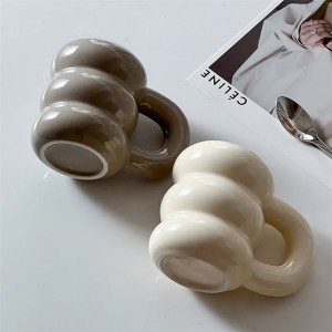 كاسة ماغ بورسلان ابيض حلقات AF74-15 كاسة ماغ بورسلان ابيض حلقات AF74-15