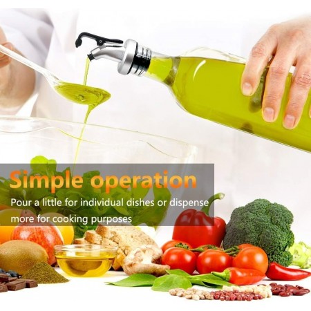 طقم علب زجاج / ابريق زيت قطعتين شفاف غطا اسود SHENGYD 