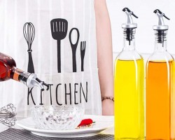 طقم علب زجاج / ابريق زيت قطعتين شفاف غطا اسود SHENGYD طقم علب زجاج / ابريق زيت قطعتين شفاف غطا اسود SHENGYD