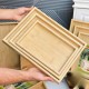 طقم صواني تقديم - تفضيل مستطيل خشب بامبو 3 قطع