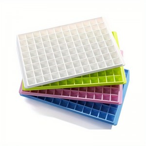 قالب ثلج بلاستيك مع غطاء شكل مربعات مع مغرفة ICE TRAY 96 قالب ثلج بلاستيك مع غطاء شكل مربعات مع مغرفة ICE TRAY 96